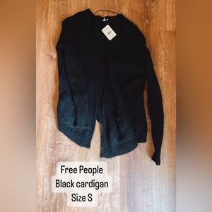 Free People black cardigan. BRAND NEW WITH TAGS. Retails for $128